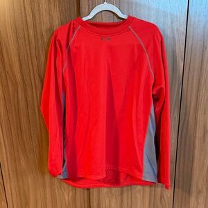 Oakley Red and Gray Long Sleeve Shirt